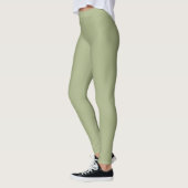 Leggings Couleur solide verte de couleur de sable (Gauche)