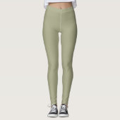 Leggings Couleur solide verte naturelle Sage (Devant)