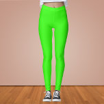 Leggings Couleur solide verte néon<br><div class="desc">Couleur solide verte néon</div>