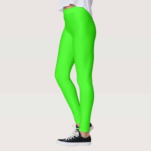 Leggings Couleur solide verte néon (Gauche)