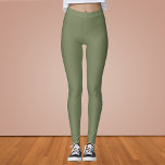 Leggings Couleur solide verte Sage<br><div class="desc">Couleur solide verte Sage</div>