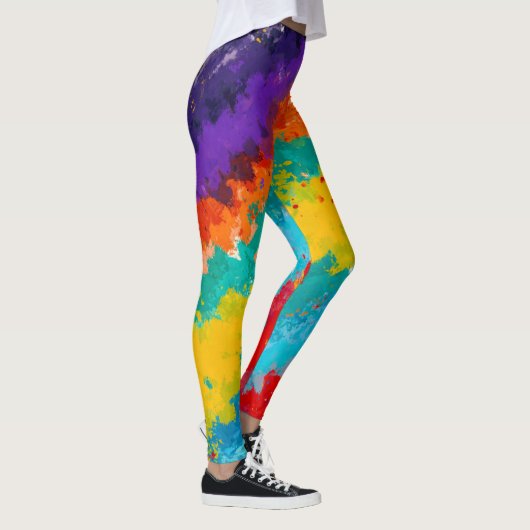 Leggings Couleur Splash Rainbow Paint Mode (Droite)