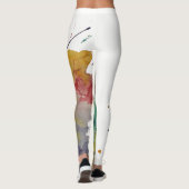 Leggings Couleur, Tendance Gras Abstrait Aquarelle (Dos)
