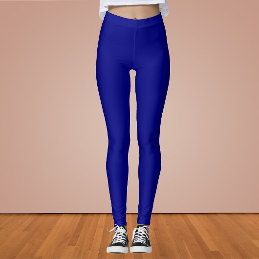 Leggings Couleur uni bleu marine
