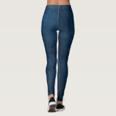 Leggings Couleur uni de la teinture Indigo (Dos)