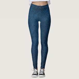 Leggings Couleur uni de la teinture Indigo