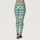 Leggings Couleur verte sur-impression "Ratti_Creative_Arts" (Dos)