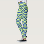 Leggings Couleur verte sur-impression "Ratti_Creative_Arts" (Gauche)