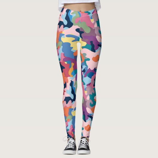 Leggings Couleurs Abstraites du camouflage (Devant)