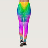 Leggings Couleurs arc-en-ciel Conception de fourrure (Dos)