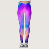 Leggings Couleurs arc-en-ciel Conception de fourrure (Devant)