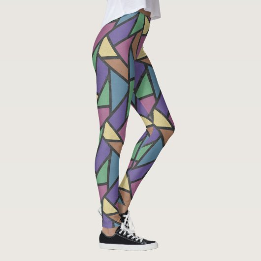Leggings Couleurs arc-en-ciel en mosaïque motif (Droite)