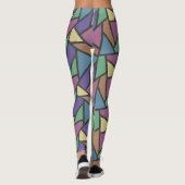 Leggings Couleurs arc-en-ciel en mosaïque motif (Dos)