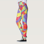 Leggings Couleurs arc-en-ciel Motif de doodle Crayon tiré à (Gauche)