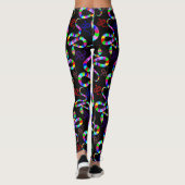 Leggings Couleurs arc-en-ciel psychédéliques serpent (Dos)