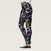 Leggings Couleurs arc-en-ciel psychédéliques serpent (Gauche)