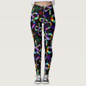 Leggings Couleurs arc-en-ciel psychédéliques serpent (Devant)