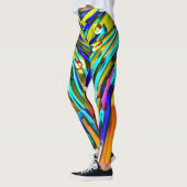 Leggings Couleurs audacieuses superbes et motif dramatique (Gauche)