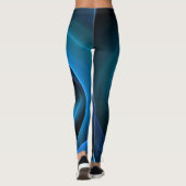 Leggings Couleurs bleu spirale 3D Art Abstrait fractal mode (Dos)