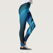 Leggings Couleurs bleu spirale 3D Art Abstrait fractal mode (Droite)