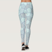 Leggings Couleurs bleues Abstraites (Dos)