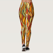 Leggings Couleurs chaudes Chute Abstraite (Dos)