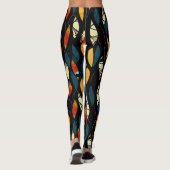 Leggings Couleurs chaudes Motif Abstrait (Dos)