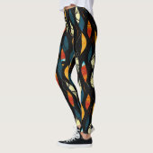 Leggings Couleurs chaudes Motif Abstrait (Gauche)