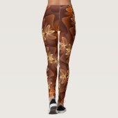 Leggings Couleurs chaudes, Trippy Moderne Motif d'art fract (Dos)