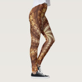 Leggings Couleurs chaudes, Trippy Moderne Motif d'art fract (Droite)