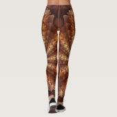 Leggings Couleurs chaudes, Trippy Moderne Motif d'art fract (Dos)