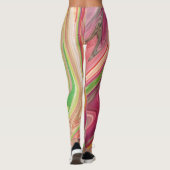 Leggings Couleurs colorées marbrées Motif (Dos)