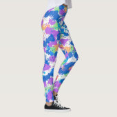 Leggings Couleurs cool Peinture Abstraite, Blurple (Droite)