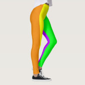 Leggings Couleurs d'arc-en-ciel, rayures renversantes (Droite)