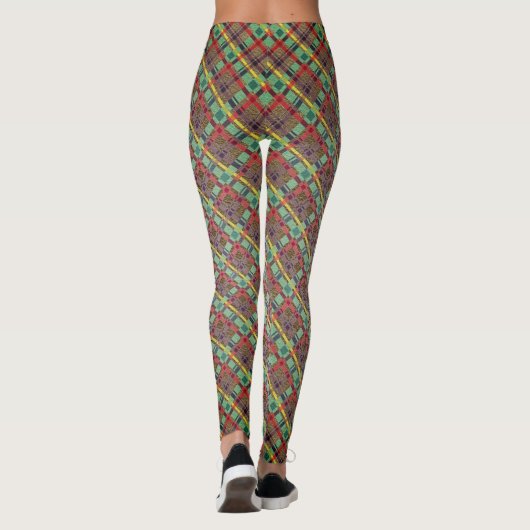 Leggings Couleurs d'art Abstraites (Dos)