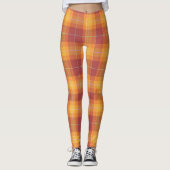 Leggings Couleurs d'automne Conception de mixage orange (Devant)