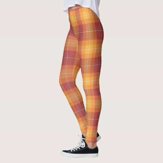 Leggings Couleurs d'automne Conception de mixage orange (Gauche)