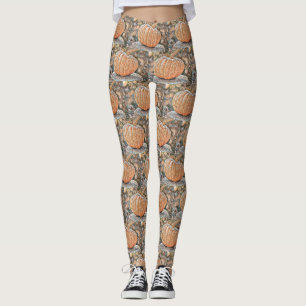 Leggings Couleurs de chute vintage automne citrouilles aqua