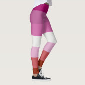 Leggings Couleurs de la fierté lesbienne du bâton à lèvres  (Droite)
