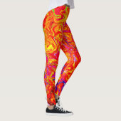 Leggings Couleurs de lave en gras Conception abstraite (Droite)