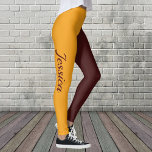Leggings COULEURS de l'école Pom-pom girl de marron et de p<br><div class="desc">Leggings. Vous pouvez modifier la couleur de VOTRE NOM. MODIFIEZ AUSSI FACILEMENT LA COULEUR DE LA jambe ONE, à l'aide de l'outil de sélection de couleurs. La jambe de marron restera en place. Si vous connaissez votre code hexadécimal de couleur d'école, vous pouvez l'insérer dans le sélecteur de couleur de...</div>