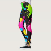 Leggings Couleurs de peinture brillantes et en gras (Gauche)