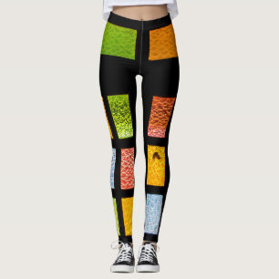 Leggings couleurs de vitrail de fenêtre