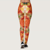 Leggings Couleurs d'énergie vibrantes : design mandala. (Dos)