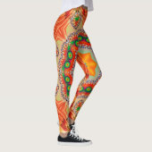 Leggings Couleurs d'énergie vibrantes : design mandala. (Droite)