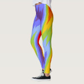 Leggings Couleurs des chakras / Arc en ciel - arête craquée (Gauche)