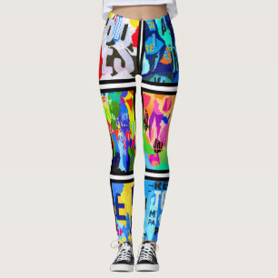 Leggings couleurs des légumineuses de poésie