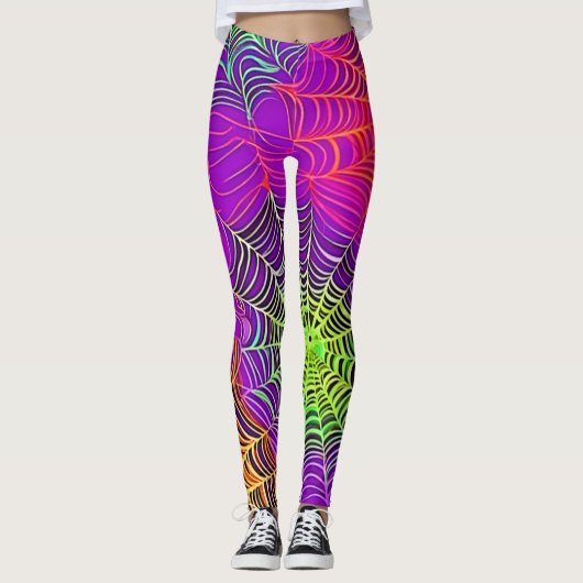 Leggings Couleurs douces : Spiderweb Art (Devant)