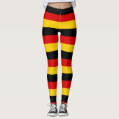 Leggings Couleurs du drapeau allemand Noir Rouge Or (Devant)