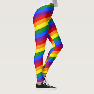 Leggings COULEURS DU DRApeau ARC-EN-CIEL bandes + vos idées